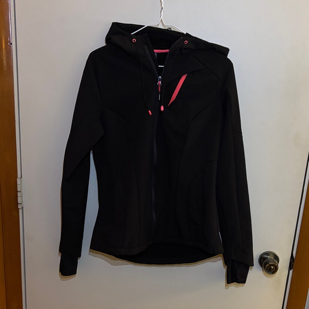 Women's Black Jacket with Pink Accents